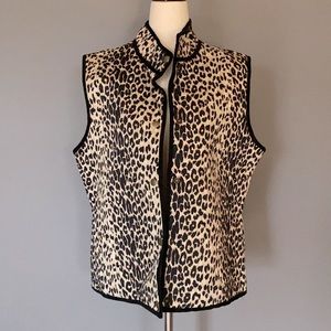 sara jane Leopard Print Vest